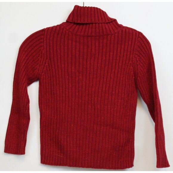 GAP Girls Ribbed Turtleneck Sweater sz 5-6 S NWT Red Blue Sparkle Snow Winter - Picture 6 of 8